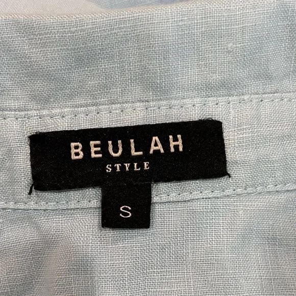 Beulah Womens 2Pc Shirt & Short Set, Blue Size Small - Picture 15 of 16